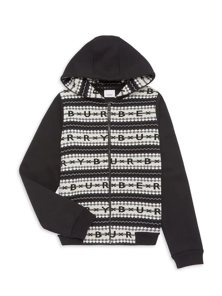 Little Boy's & Knit Fair Isle Logo Hoodie