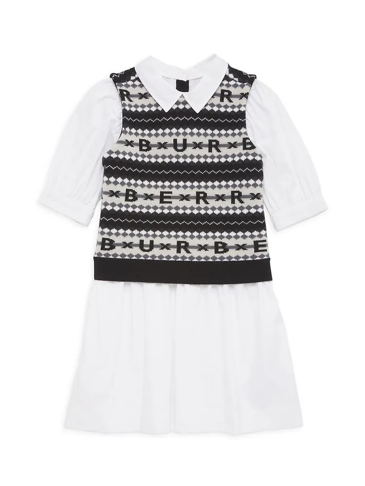 Little Girl's & Girl's Fair Isle Knit Shirtdress