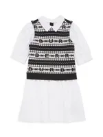 Little Girl's & Girl's Fair Isle Knit Shirtdress