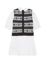 Little Girl's & Girl's Fair Isle Knit Shirtdress