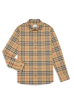 Little Boy's & Owen Check Button-Up Shirt