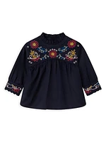 Little Girl's & Girl's Embroidered Blouse