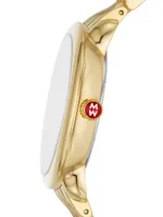 Serein Mid 18K-Gold-Plated Stainless Steel & Diamond Bracelet Watch