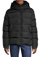 Frontier Hooded Shearling Trim Down Jacket