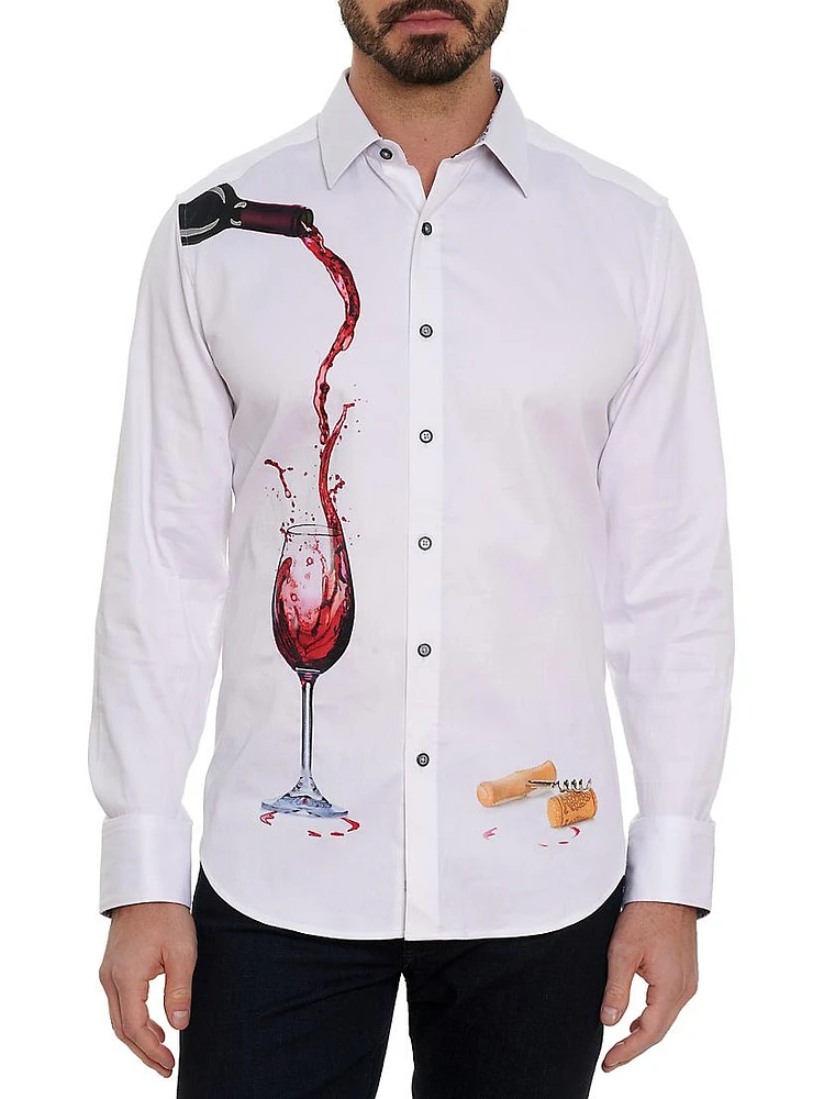 Pinot Noir Stretch Button-Up