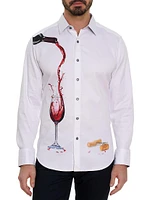 Pinot Noir Stretch Button-Up