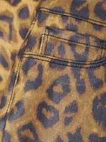 Margot Mid-Rise Stretch Skinny Cropped Cheetah Jeans