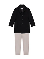 Little Boy's & Gable Woll-Blend Overcoat