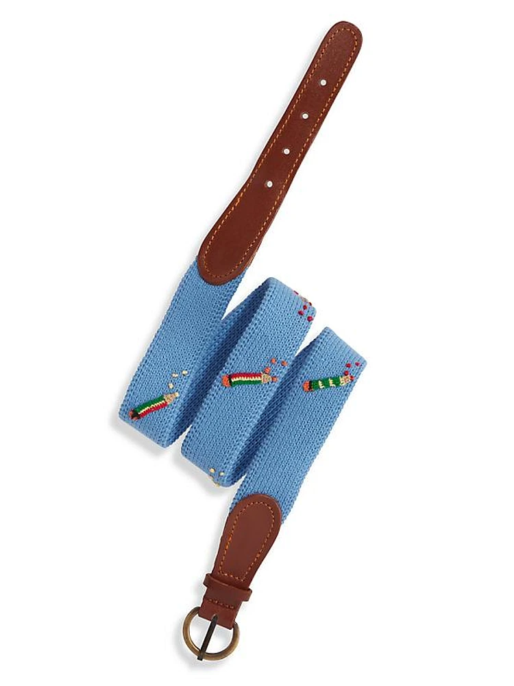 Little Boy's & Boy's Crochet & Leather Belt