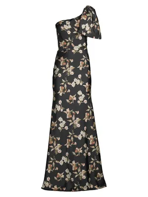 Aubrey Floral One-Shoulder Mermaid Gown