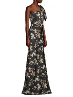 Aubrey Floral One-Shoulder Mermaid Gown