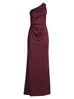 Cece Draped One-Shoulder Gown