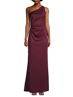 Cece Draped One-Shoulder Gown