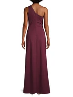 Cece Draped One-Shoulder Gown