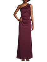 Cece Draped One-Shoulder Gown