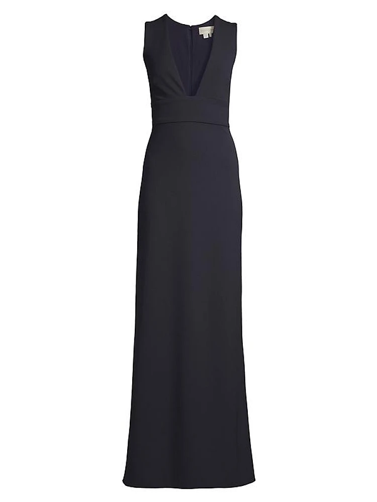 Loretta V-Neck Column Gown