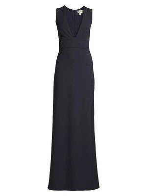 Loretta V-Neck Column Gown