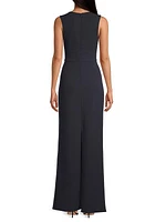 Loretta V-Neck Column Gown