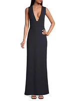 Loretta V-Neck Column Gown