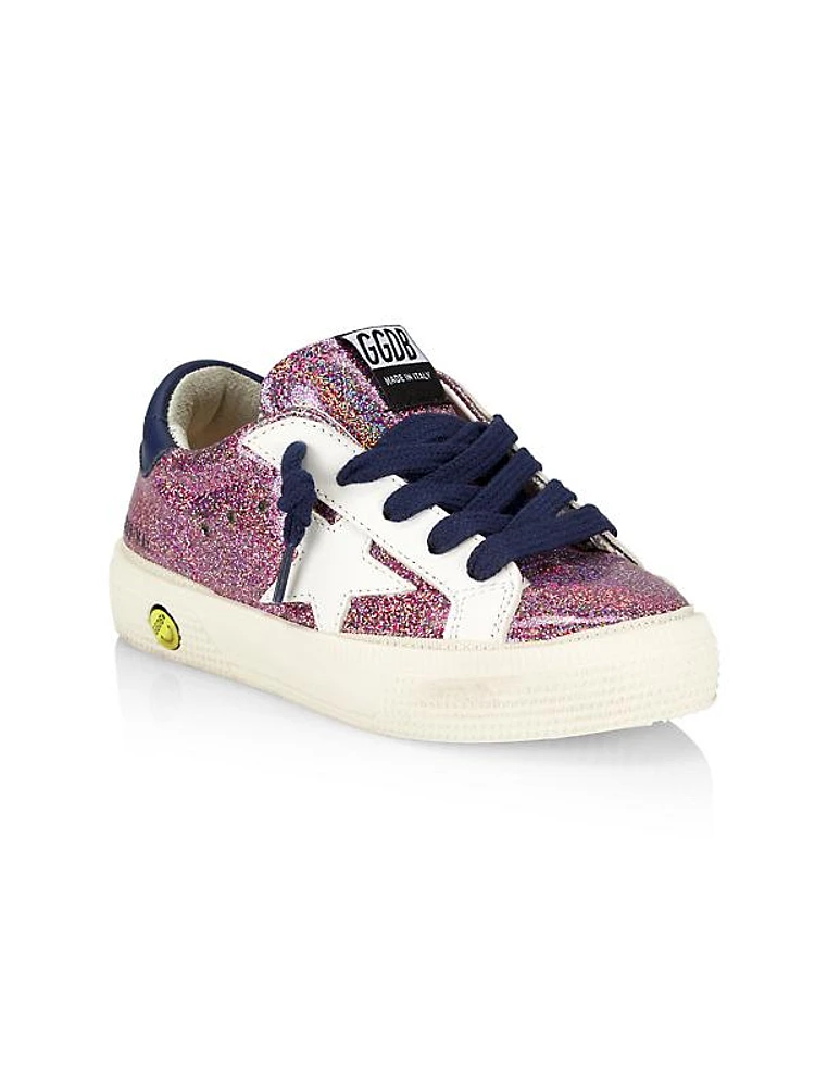 Little Girl's & Girl's May Glitter Low-Top Sneakers