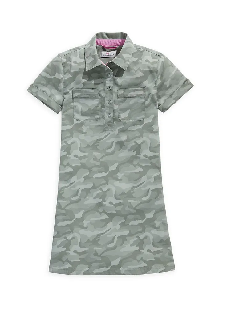 Little Girl's & Girl's Camo Utility Dress