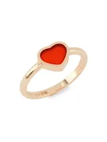 My Happy Hearts 18K Rose Gold & Carnelian Ring