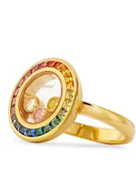 Happy Diamonds 18K-Gold, Rainbow Sapphire & 0.1 TCW Diamond Ring