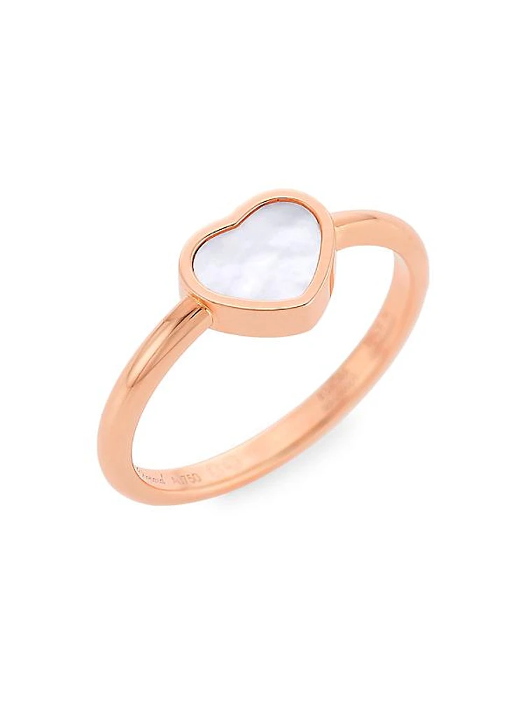 My Happy Hearts 18K Rose Gold & Mother-Of-Pearl Ring