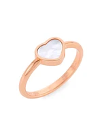 My Happy Hearts 18K Rose Gold & Mother-Of-Pearl Ring