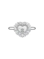 Happy Diamonds 18K White Gold & 0.63 TCW Diamond Heart Ring