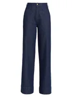 Ms. Onassis High-Rise Wide-Leg Jeans