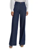 Ms. Onassis High-Rise Wide-Leg Jeans