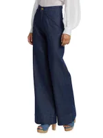 Ms. Onassis High-Rise Wide-Leg Jeans