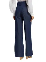 Ms. Onassis High-Rise Wide-Leg Jeans