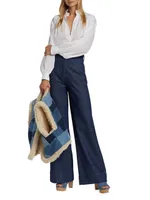 Ms. Onassis High-Rise Wide-Leg Jeans