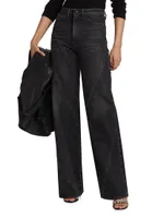 Helix Flip High-Rise Wide-Leg Jeans