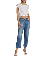 Sabina Girlfriend Cropped Jeans