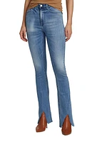 Maya High-Rise Straight-Leg Split Jeans