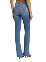 Maya High-Rise Straight-Leg Split Jeans