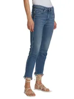 W3 Straight Authentic Cropped Jeans