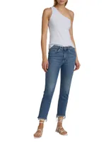 W3 Straight Authentic Cropped Jeans