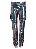 Iridescent Moto Skinny Pants