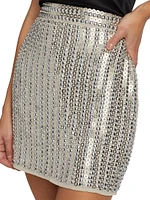 Separates Sequin-Embellished Miniskirt