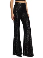 Sequined Flare Pants