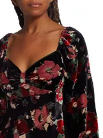 Bridgette Floral Velvet Blouse