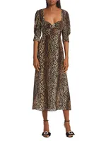 Karen Leopard Midi-Dress