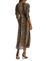 Karen Leopard Midi-Dress