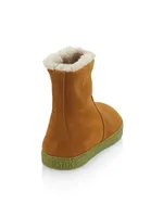 Little Kid's & Lille Kid Wool Faux Fur Boots