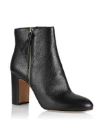 Knott Zip Leather Ankle Boots