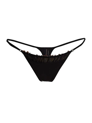 Ruched Tulle Thong